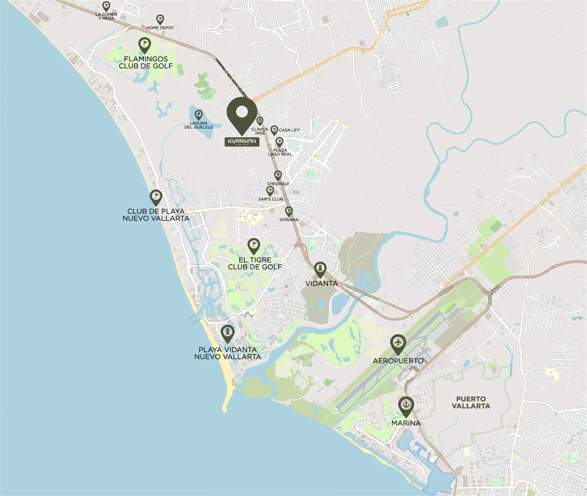 Mapa de la ubicación de Kurrikan en Puerto Vallarta